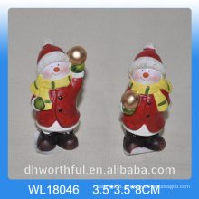 Popular boneco de neve de cerâmica para decoração de Natal